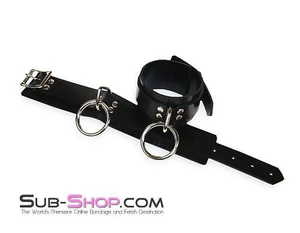 1701A      Black Tie Affair Rubber Bondage Ankle Cuffs