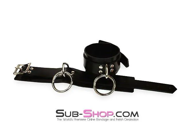 1701A      Black Tie Affair Rubber Bondage Ankle Cuffs