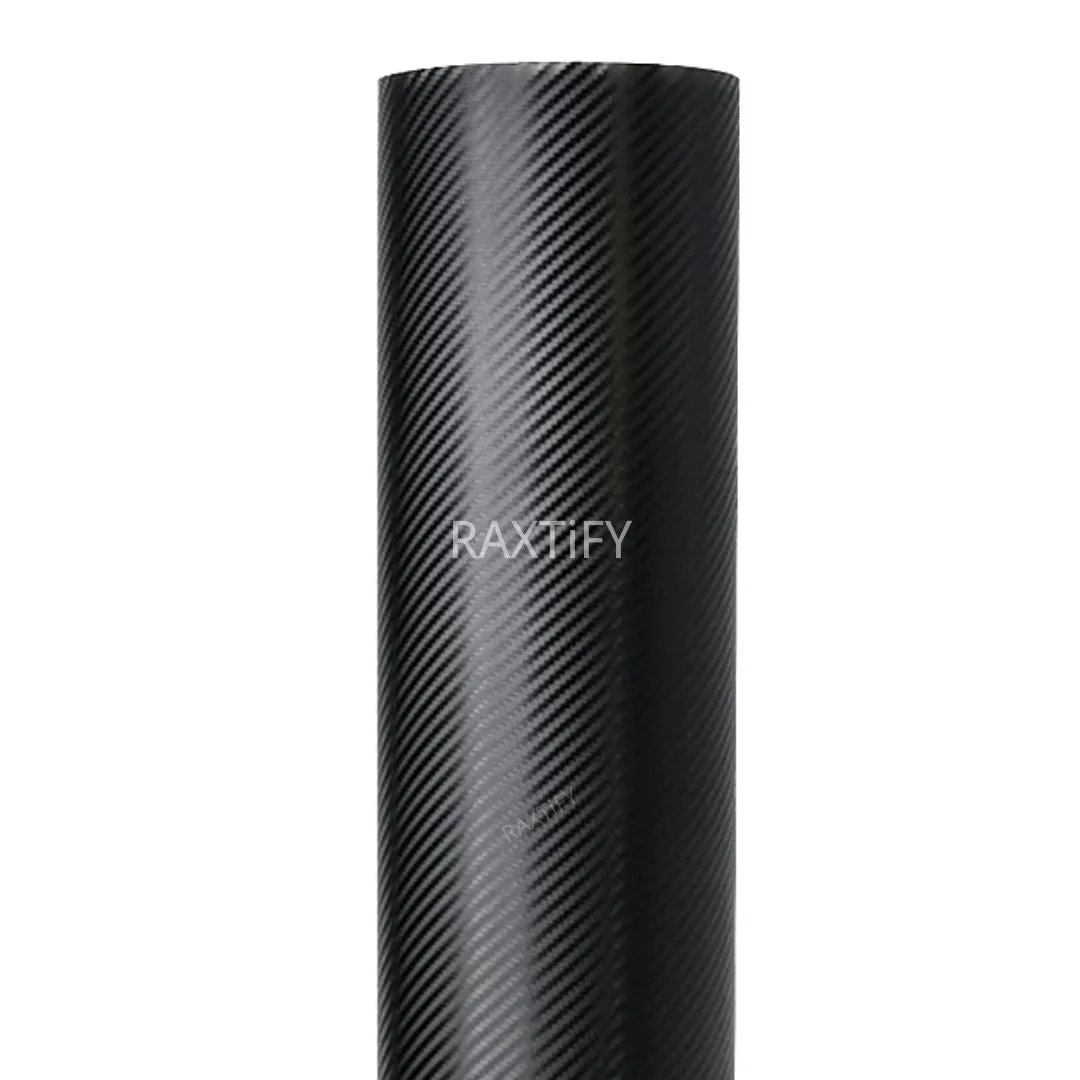 3D Matte Black Carbon Fiber Vinyl Wrap