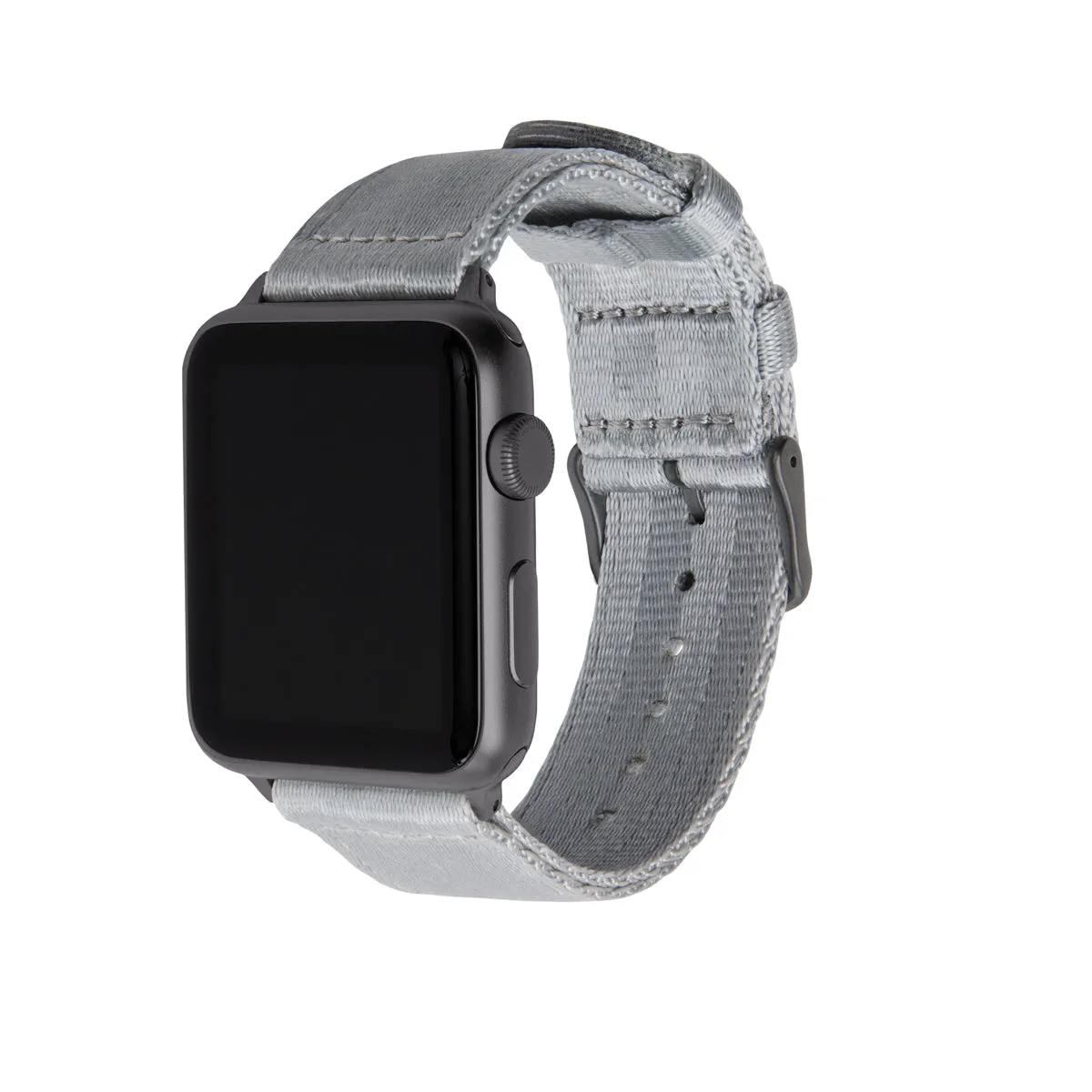 Apple Watch Seat Belt Nylon Watch Band - Gray/Gray