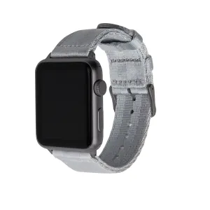 Apple Watch Seat Belt Nylon Watch Band - Gray/Gray