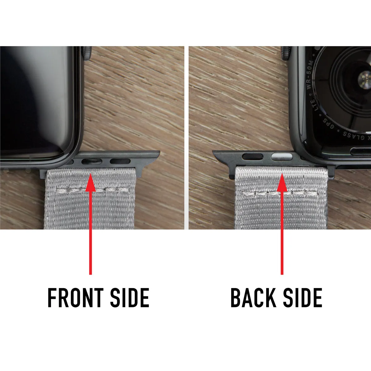 Apple Watch Seat Belt Nylon Watch Band - Gray/Gray