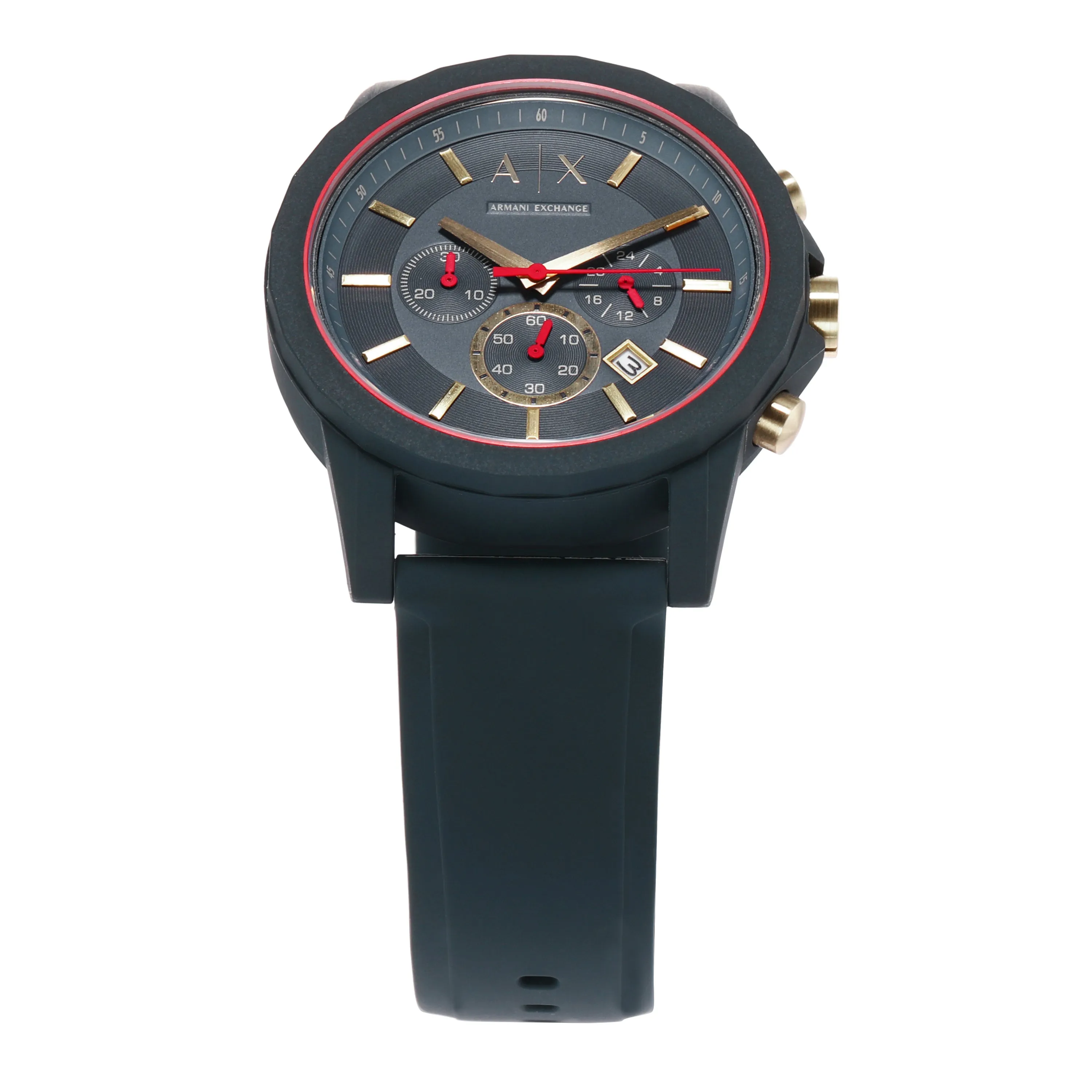 Armani Exchange Blue Silicone Chronograph Watch AX1335