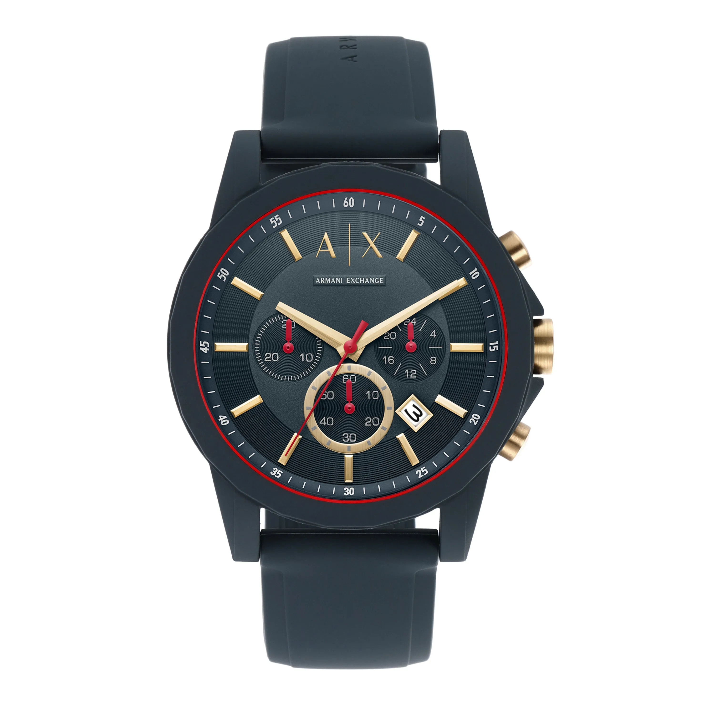 Armani Exchange Blue Silicone Chronograph Watch AX1335