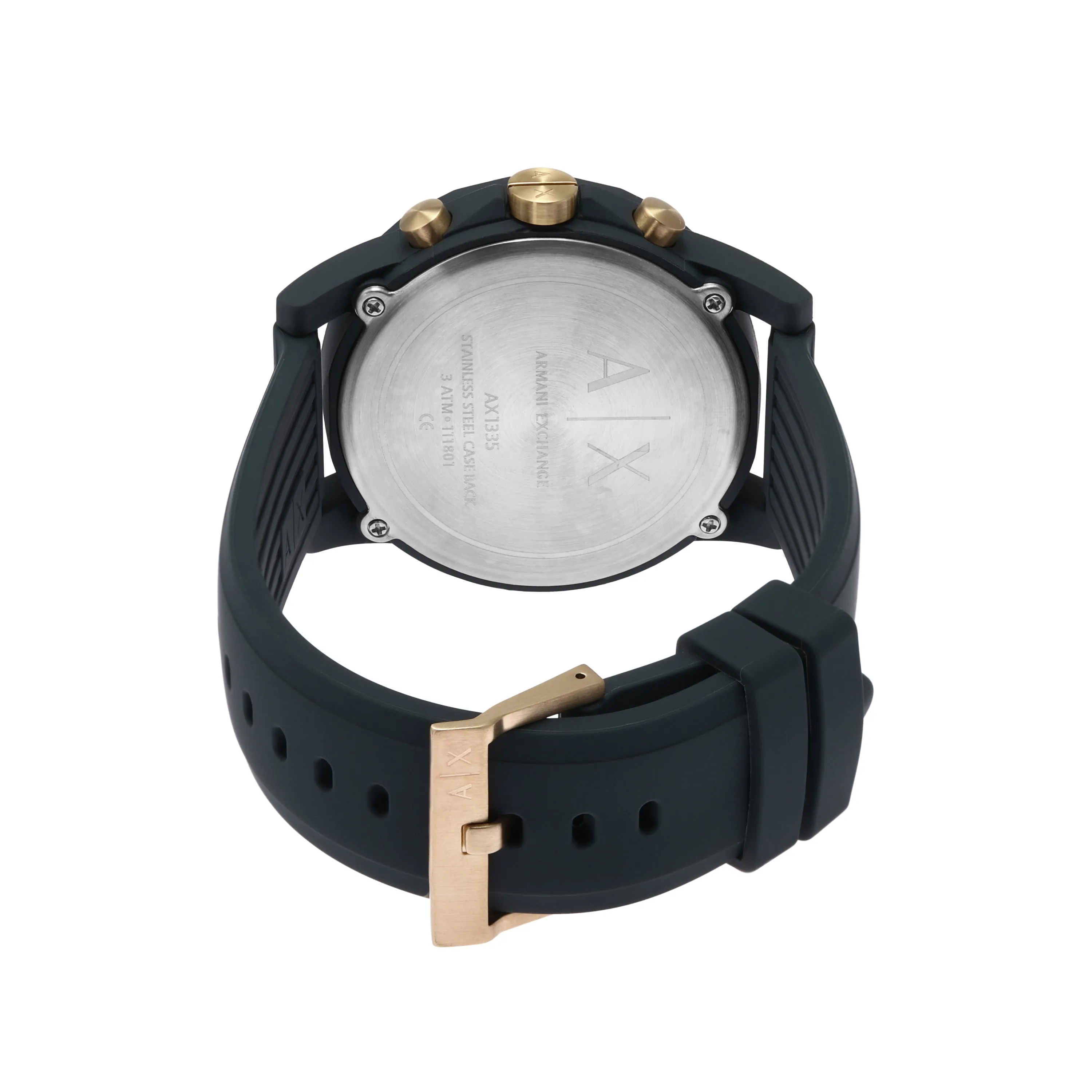 Armani Exchange Blue Silicone Chronograph Watch AX1335