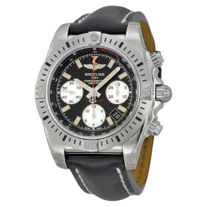 Breitling Chronomat 41 Airborne Mechanical Black Dial Black Leather Men's Watch AB01442J-BD26BKLT AB01442J/BD26