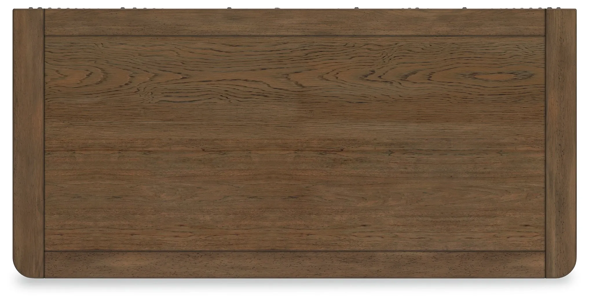 Cabalynn California King Panel Bed with Storage with Mirrored Dresser, Chest and Nightstand in Light Brown