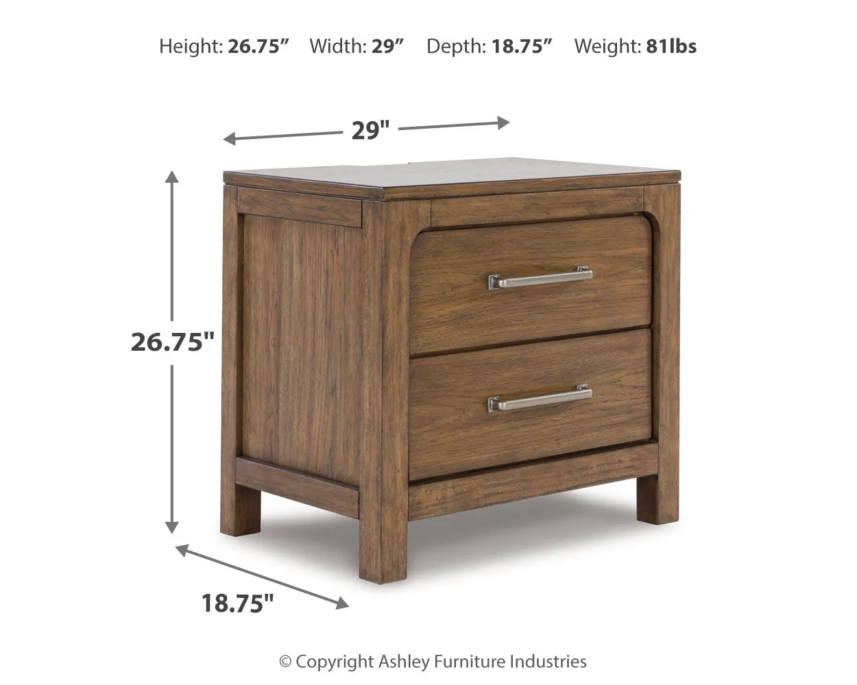 Cabalynn California King Panel Bed with Storage with Mirrored Dresser, Chest and Nightstand in Light Brown