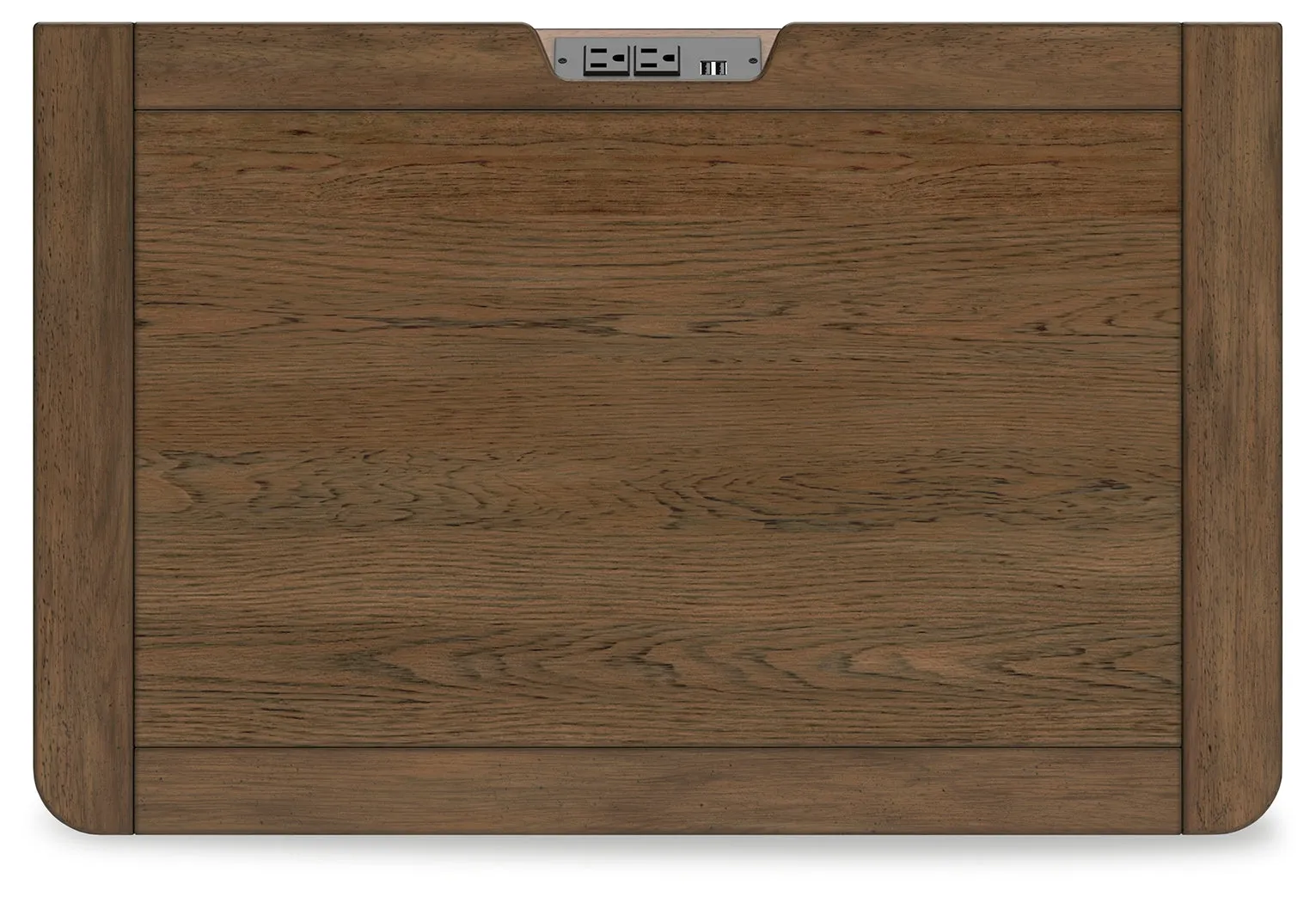 Cabalynn California King Panel Bed with Storage with Mirrored Dresser, Chest and Nightstand in Light Brown