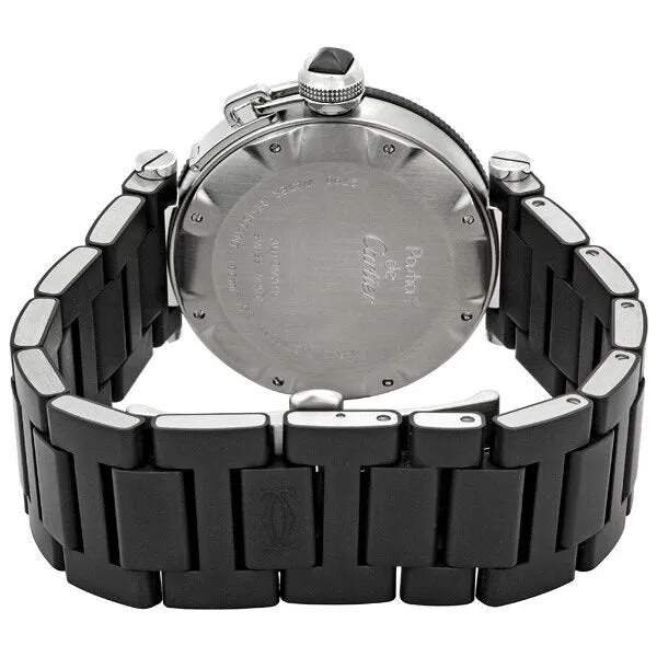 Cartier Pasha Seatimer Steel Rubber Men's Watch W31077U2