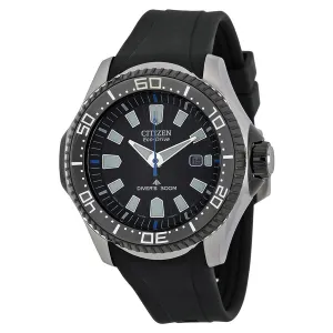 Citizen Promaster Diver 300 Meters Eco-Drive Black Dial Black Rubber Men's Watch BN0085-01E