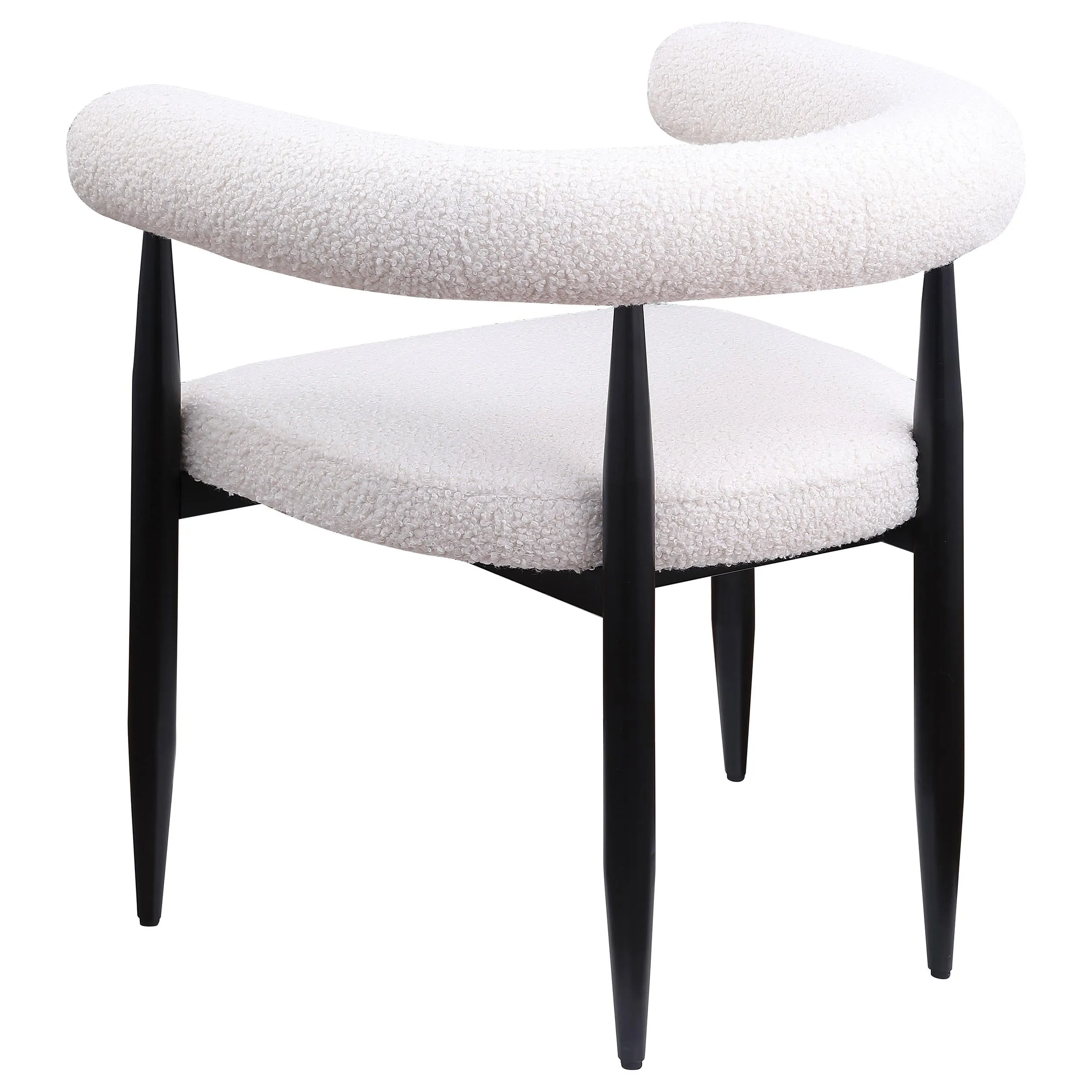 Coaster Furniture Dunmore 105782 Boucle Upholstered Dining Arm Chair - Cream
