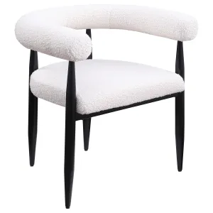 Coaster Furniture Dunmore 105782 Boucle Upholstered Dining Arm Chair - Cream