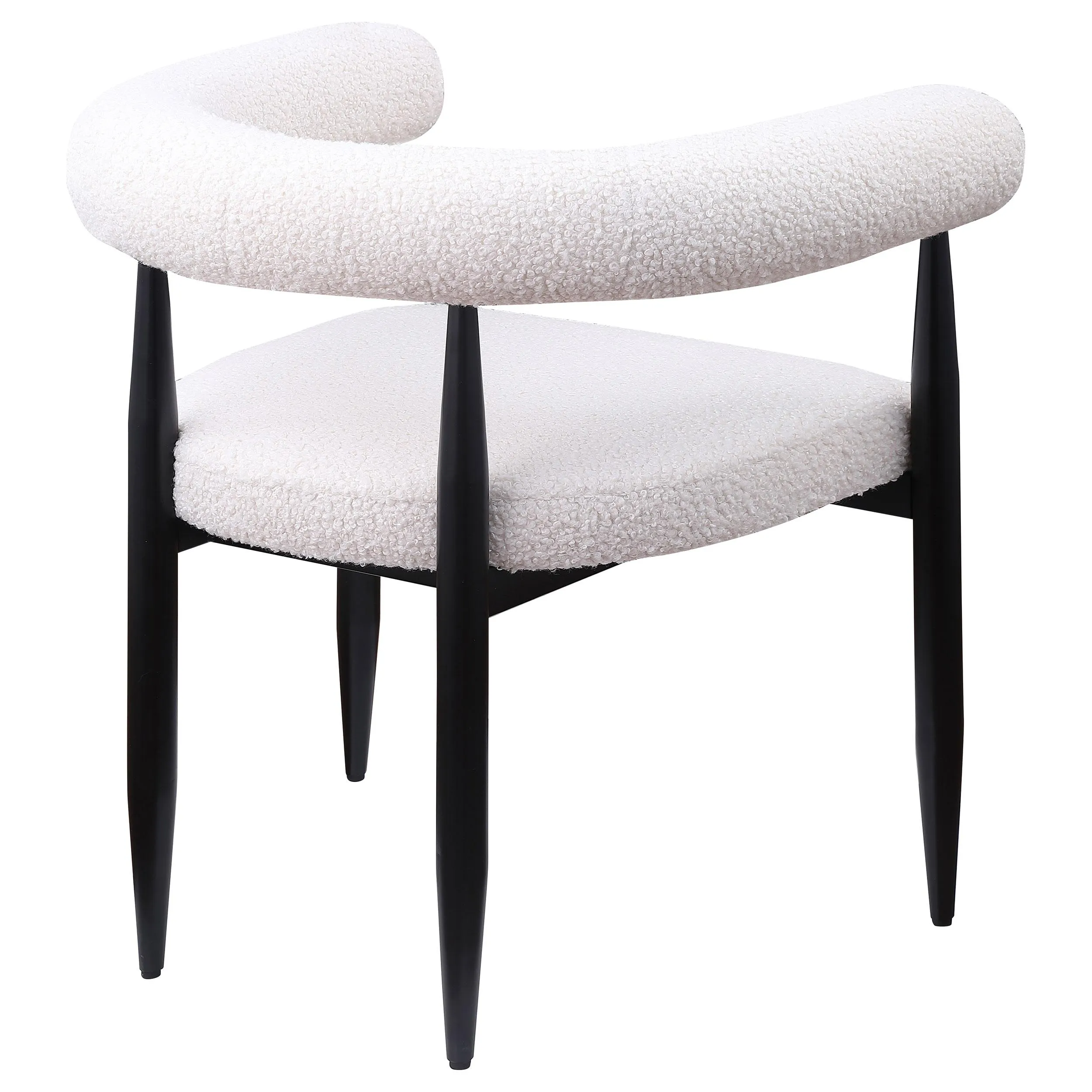 Coaster Furniture Dunmore 105782 Boucle Upholstered Dining Arm Chair - Cream