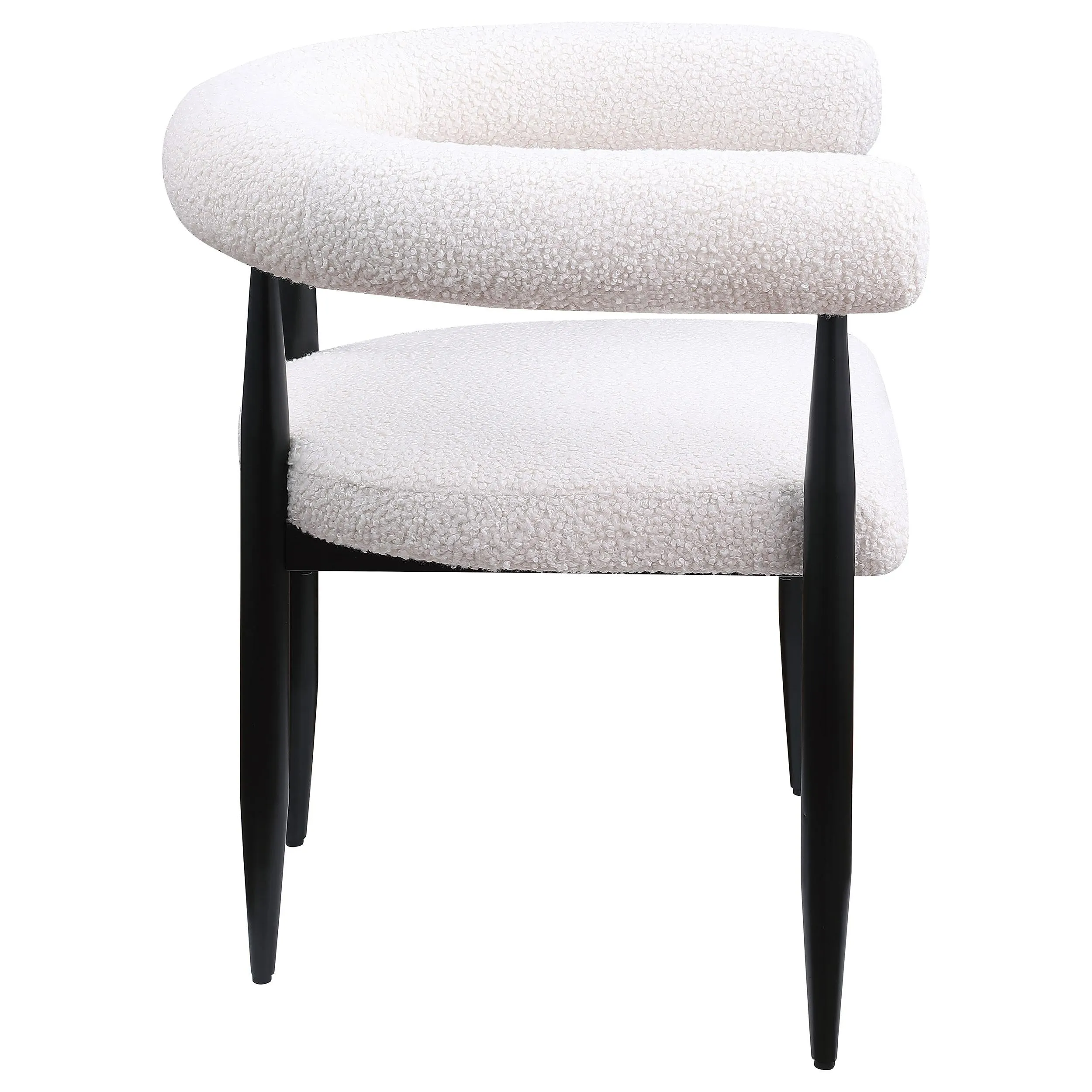 Coaster Furniture Dunmore 105782 Boucle Upholstered Dining Arm Chair - Cream