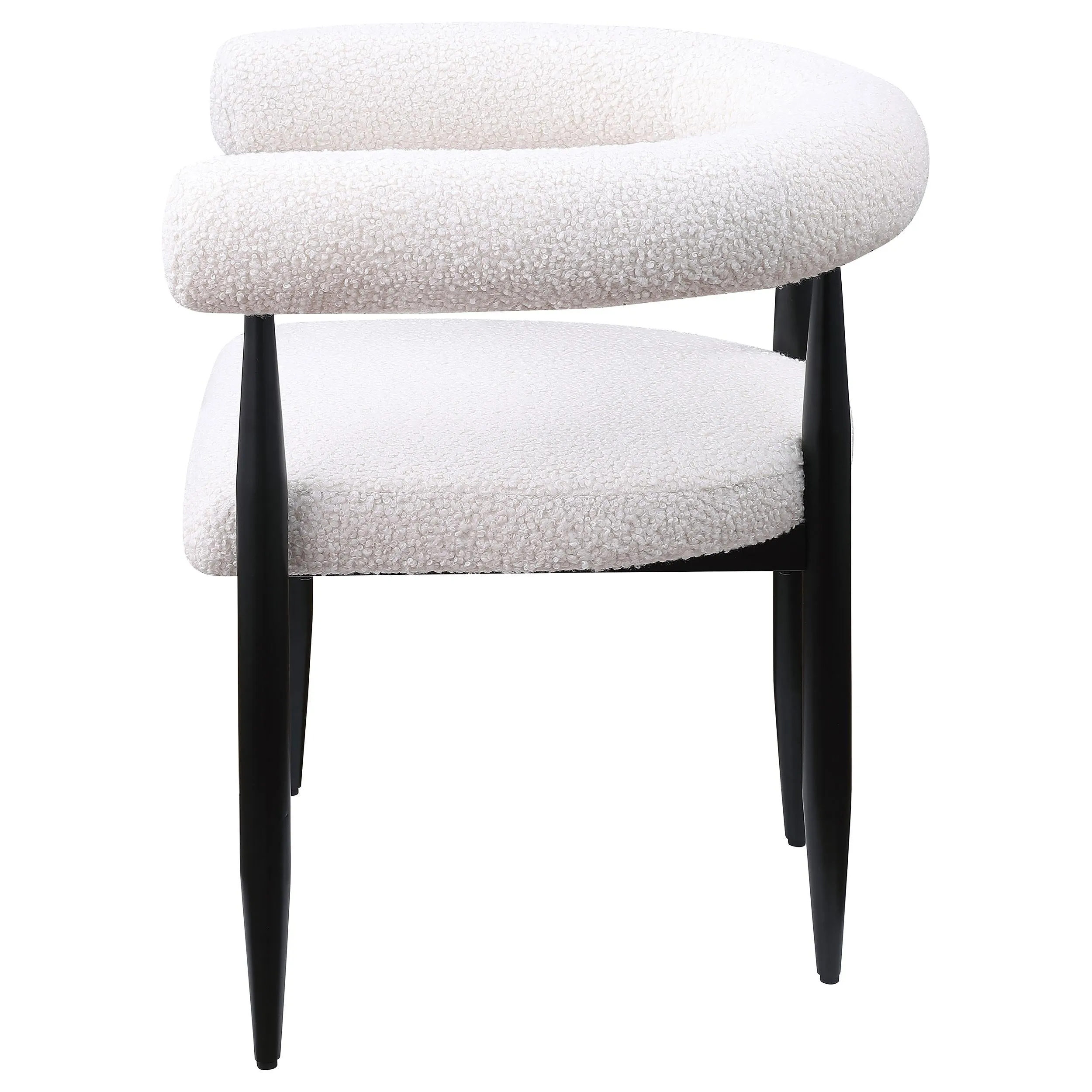 Coaster Furniture Dunmore 105782 Boucle Upholstered Dining Arm Chair - Cream