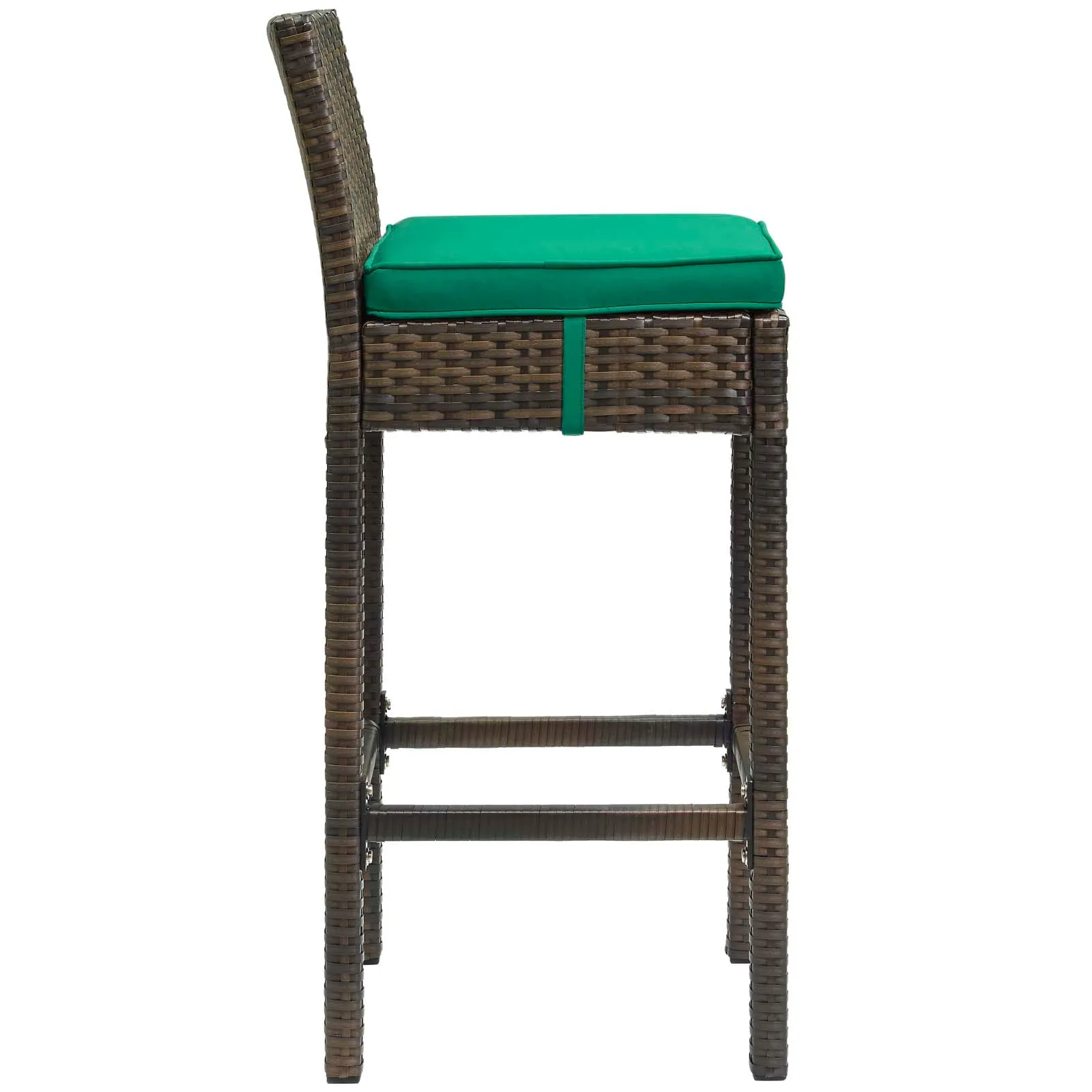 Conduit Bar Stool Outdoor Patio Wicker Rattan Set of 4 by Modway