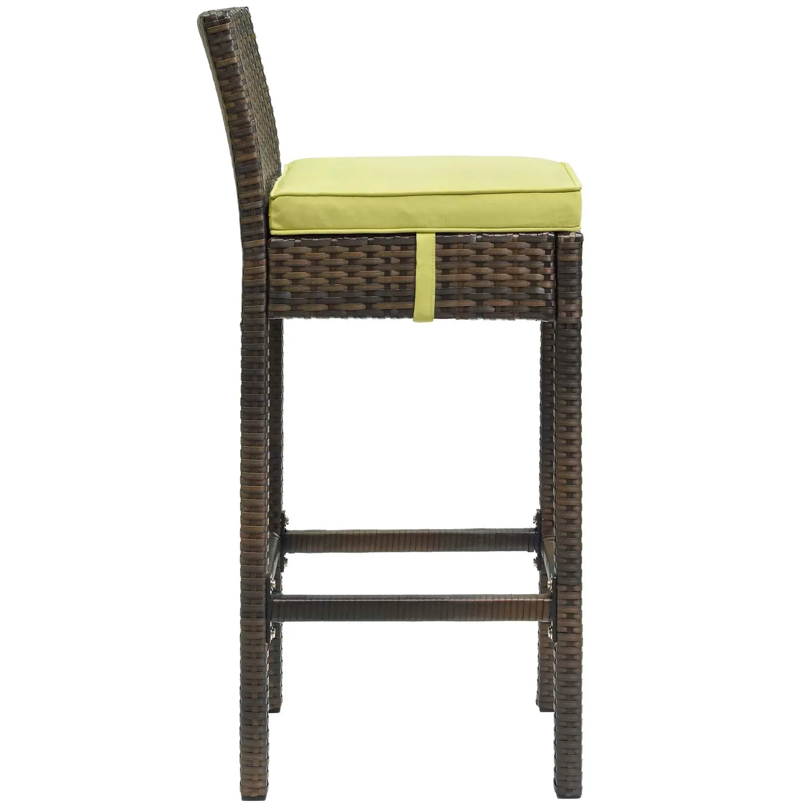Conduit Bar Stool Outdoor Patio Wicker Rattan Set of 4 by Modway