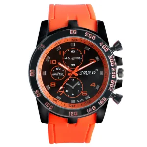 Cool Orange Sport Watch Men Waterproof Fashion Casual Watch Quartz Men's Wristwatch Clock relogio masculino