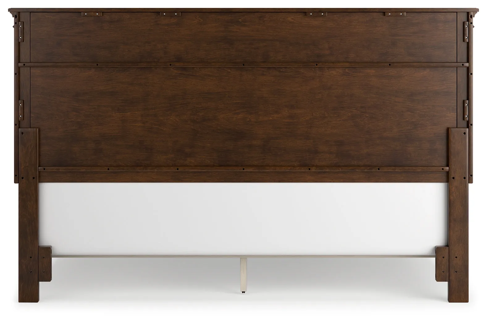 Danabrin King Panel Bed with Mirrored Dresser and Nightstand in Brown