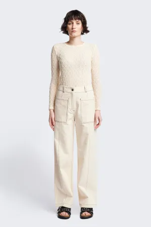 Delta Pant Ecru