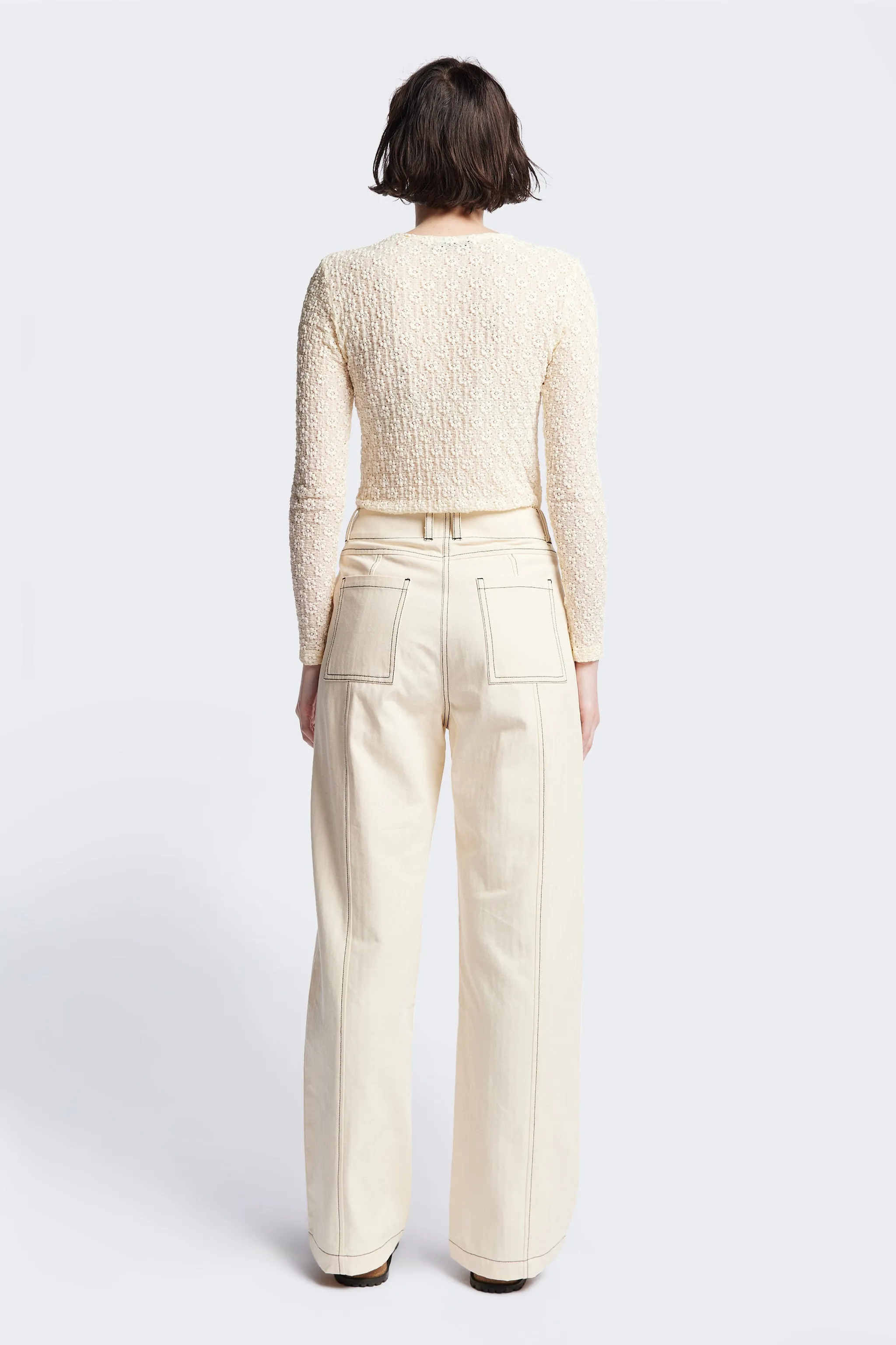Delta Pant Ecru
