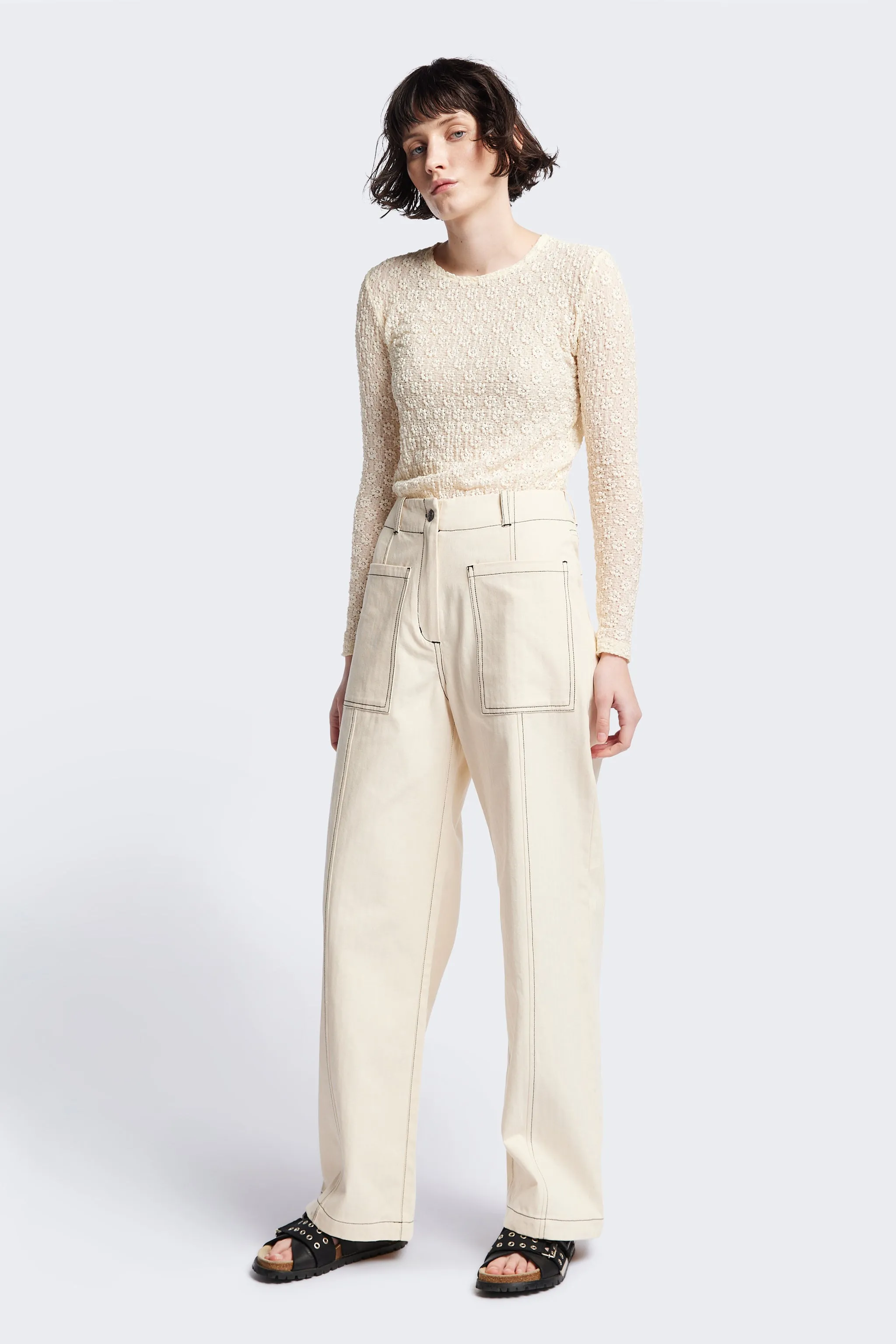 Delta Pant Ecru
