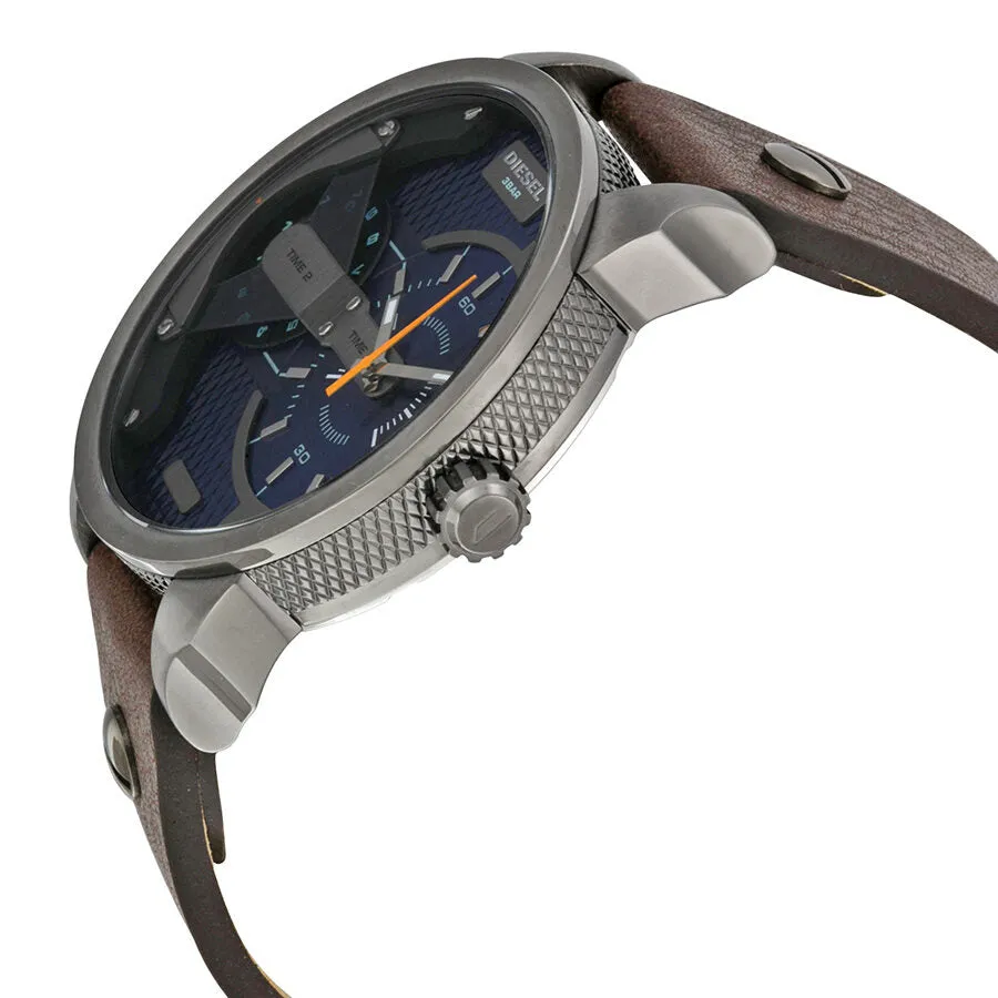 Diesel Mini Daddy Blue Textured Dial Quartz Men's Watch DZ7339