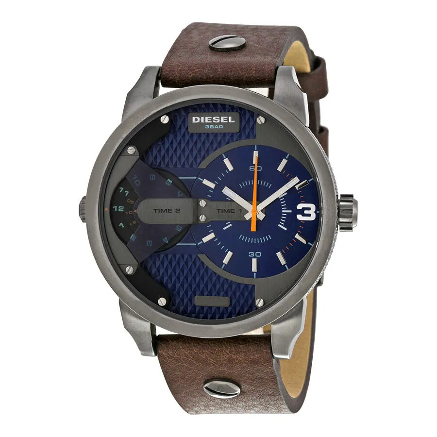 Diesel Mini Daddy Blue Textured Dial Quartz Men's Watch DZ7339
