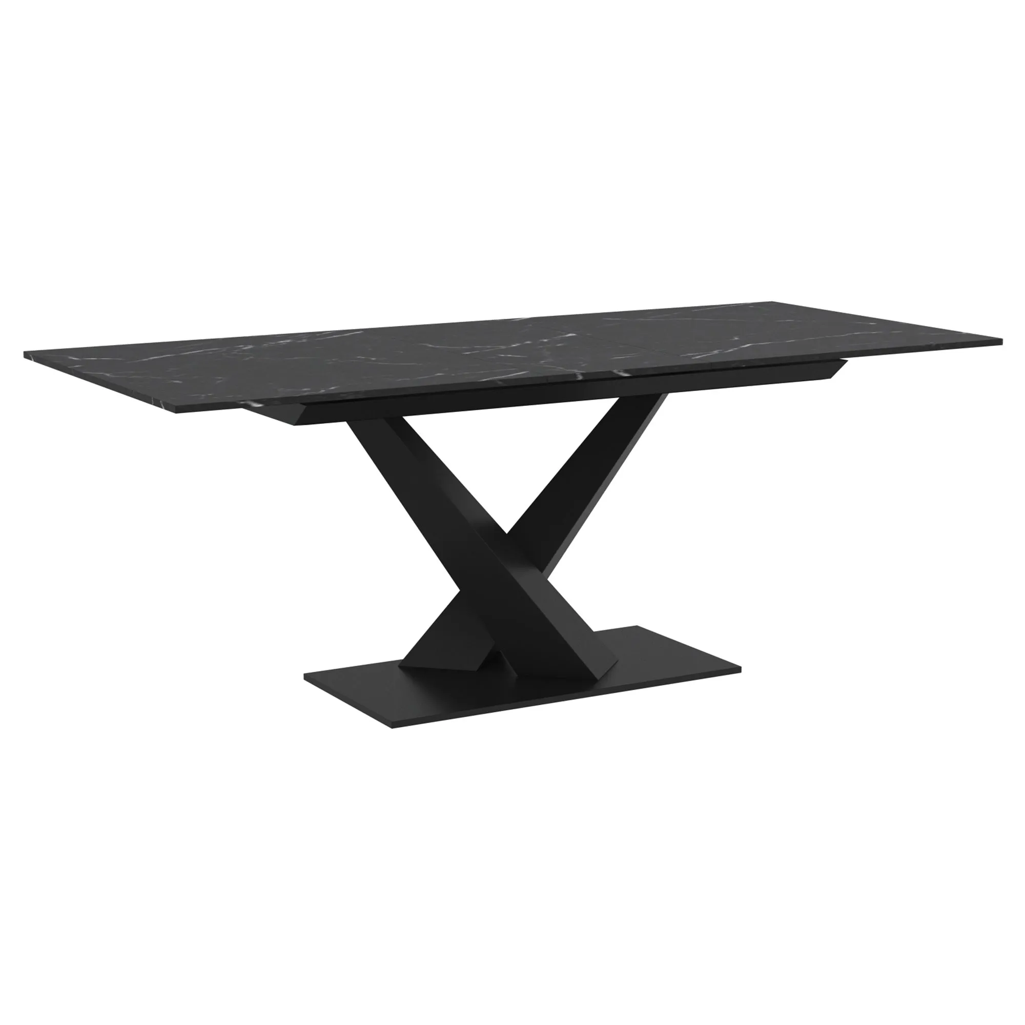 Extendable Rectangular Dining Table Julius Black