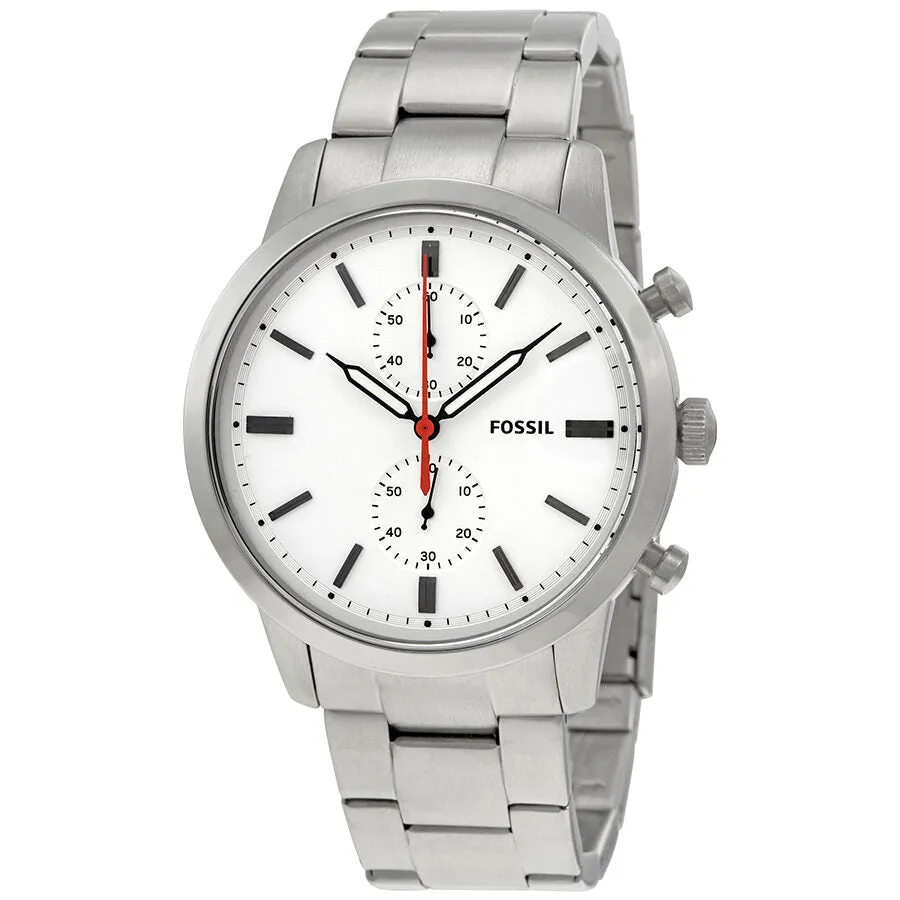 Fossil Townsman Chronograph White Dial Men's Watch FS5346
