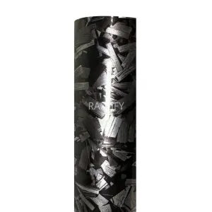 Gloss Camouflage Black Silver Forged Carbon Vinyl Wrap