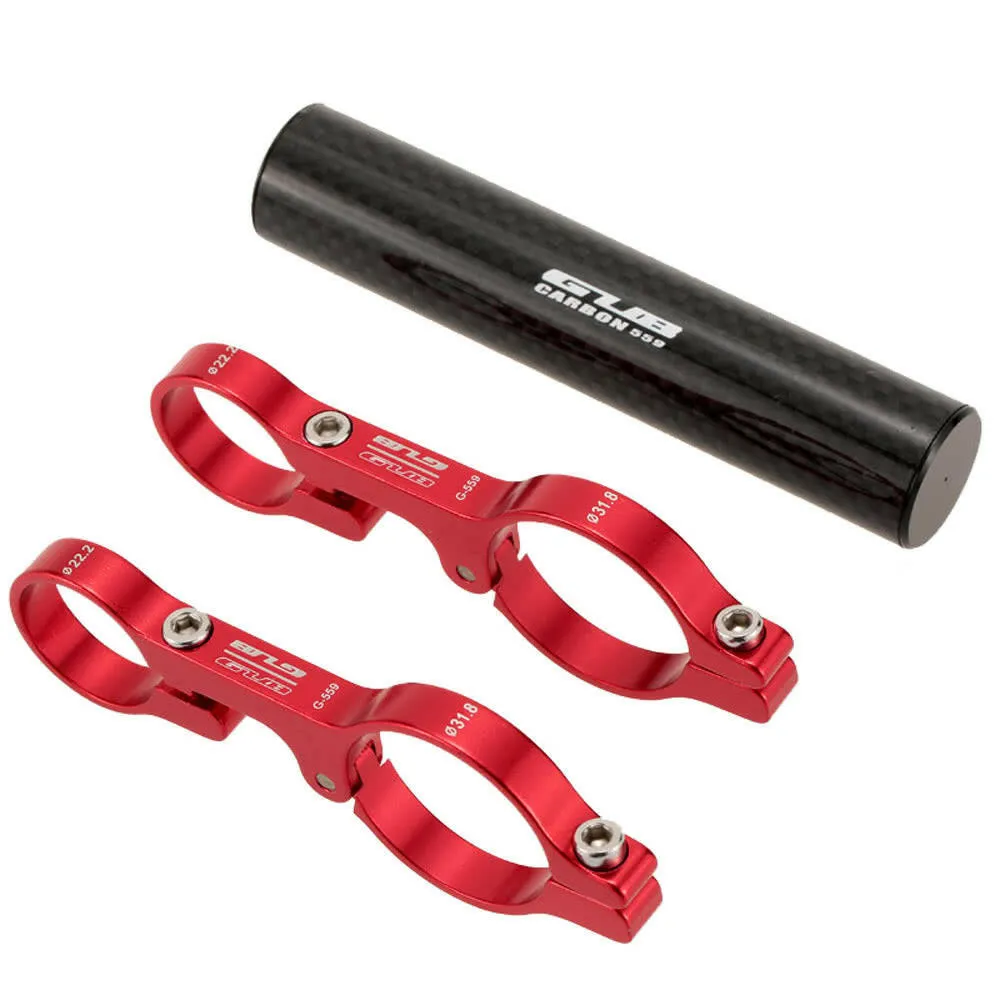 GUB 31.8MM Double Handlebar Extension Mount Carbon Fiber Extender Holder