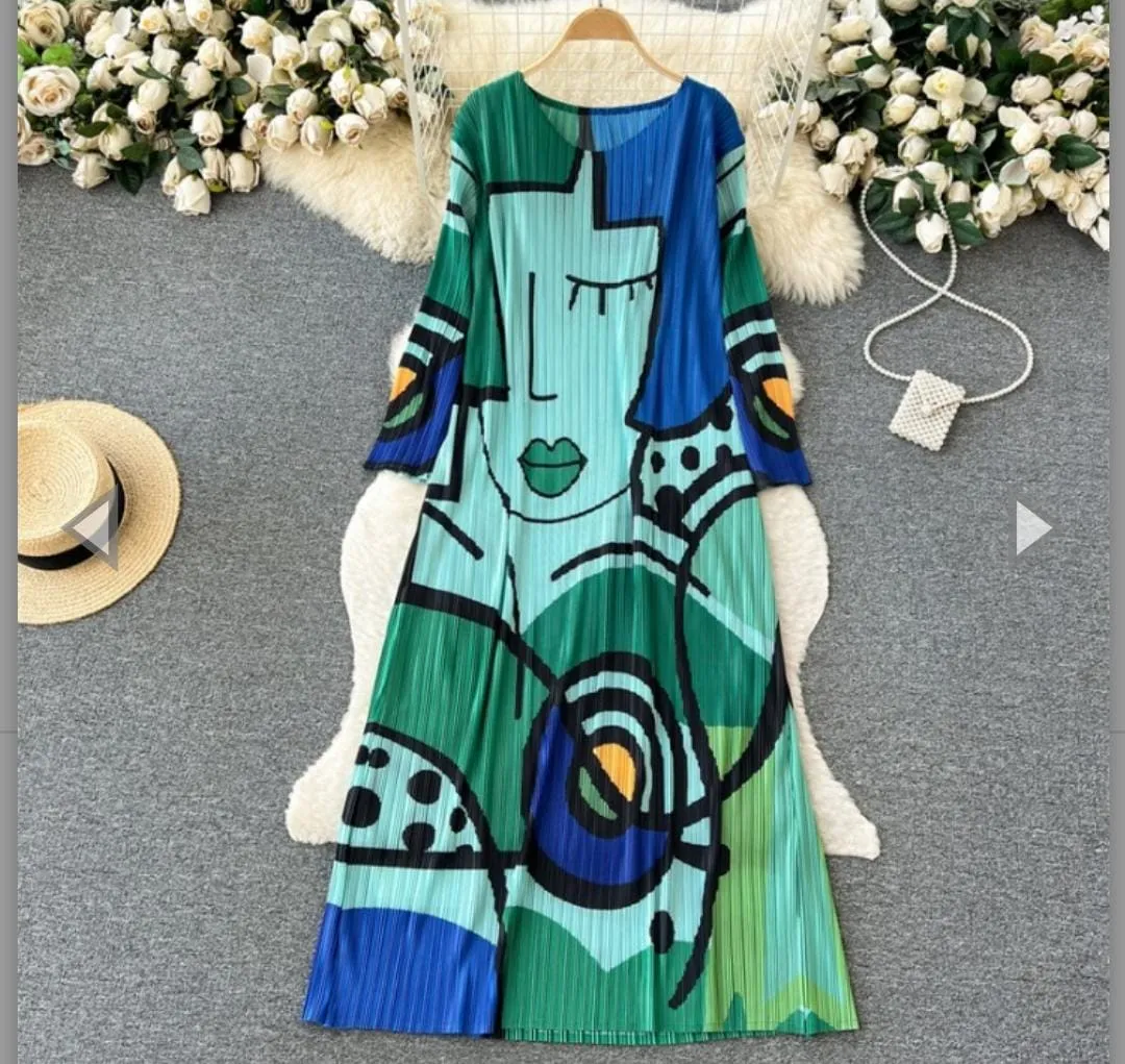 Imported dress abstract prints
