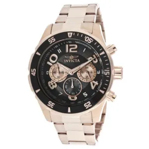 Invicta Pro Diver Black Dial 18k Rose Gold Ion-plated Men's Watch 12914