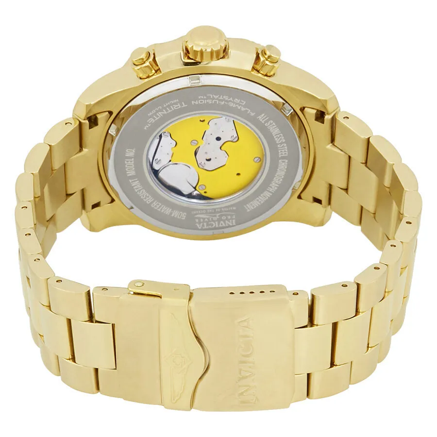 Invicta Pro Diver Black Dial Yellow Gold-plated Men's Watch 21555