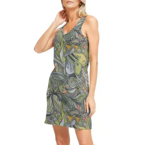 Jana Rib Knit V Neck Tank Dress