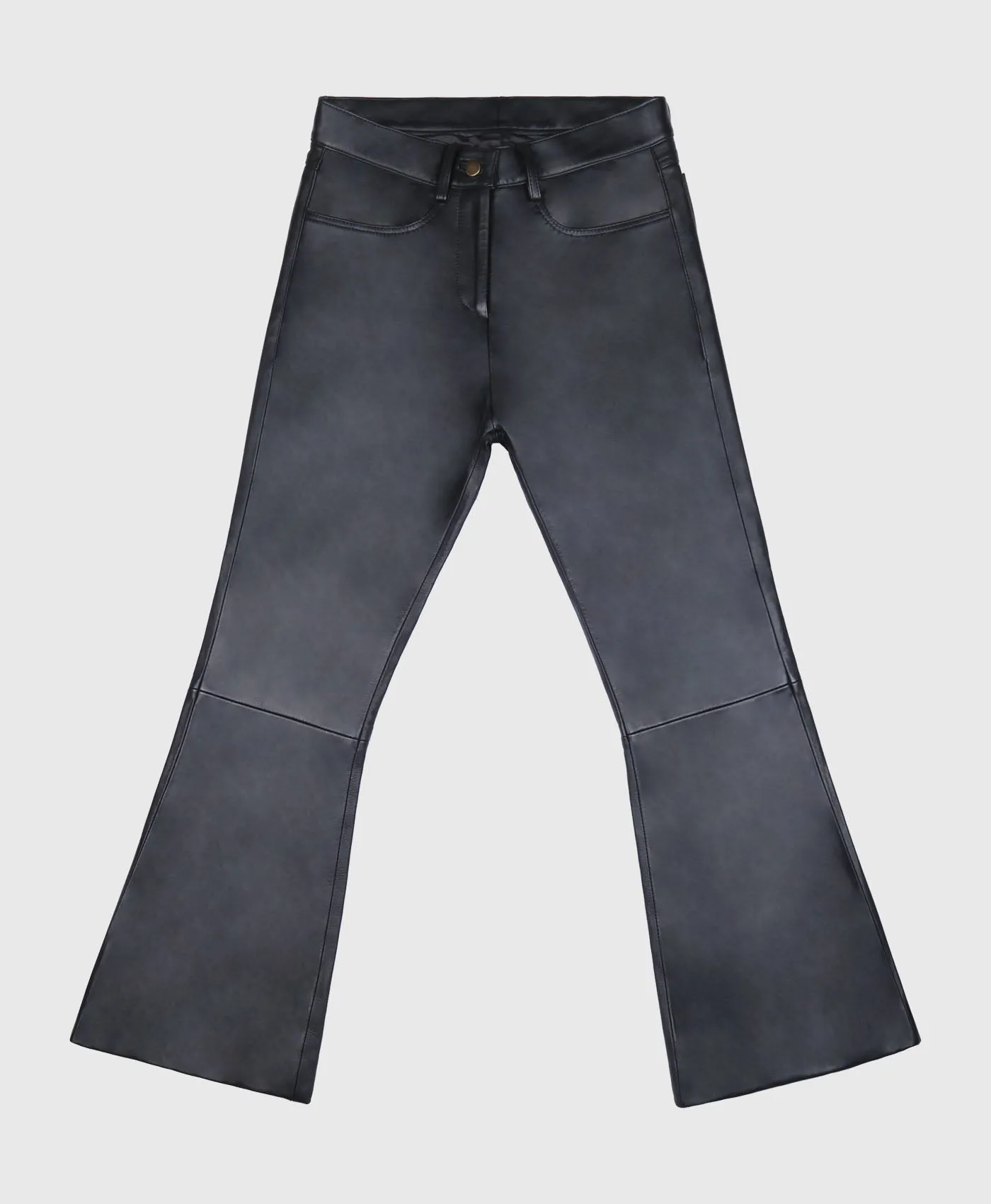 Leather Flare Trousers