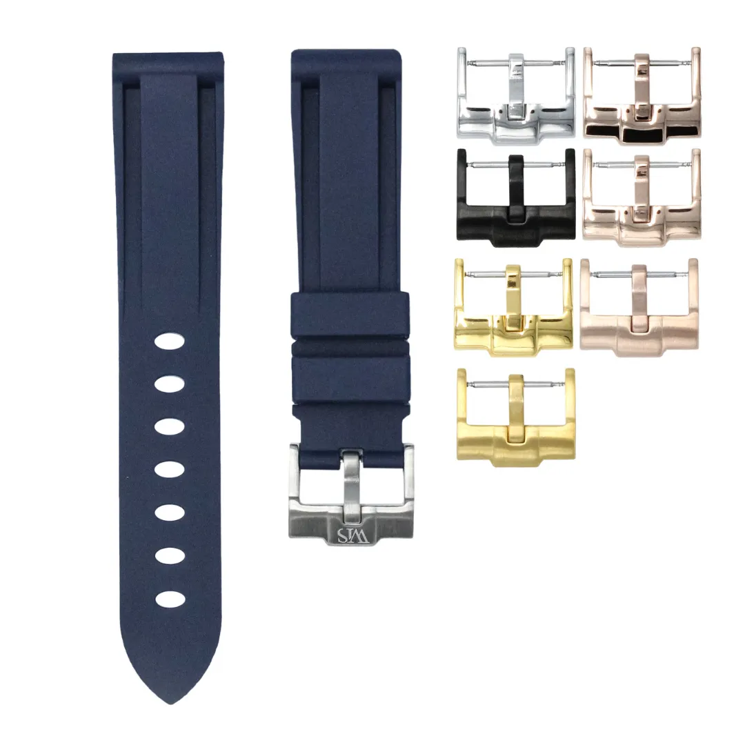 Marine Blue - Rubber Watch Strap For Glashutte Seaq