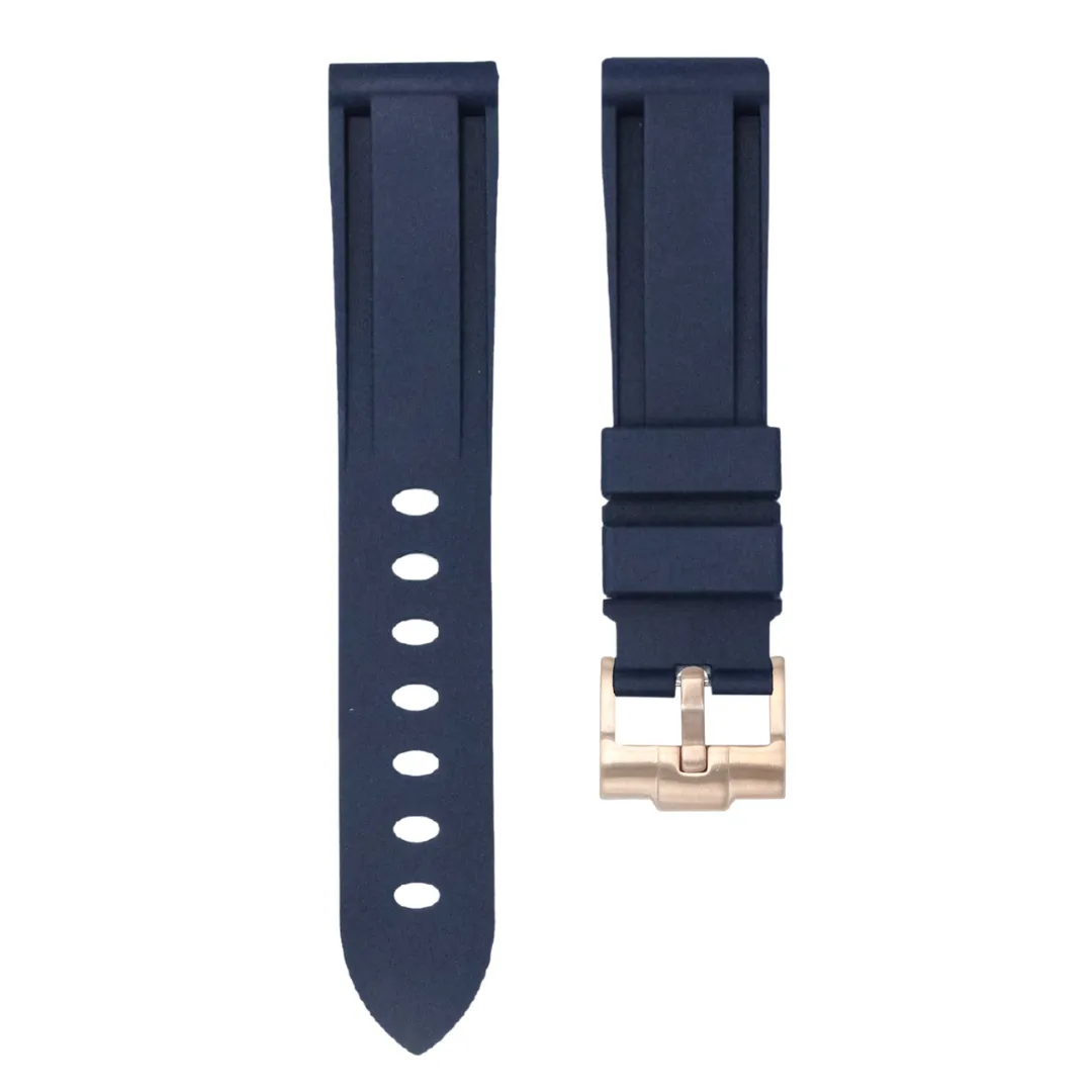 Marine Blue - Rubber Watch Strap For Glashutte Seaq