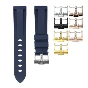 Marine Blue - Rubber Watch Strap For Longines Avigation Bigeye