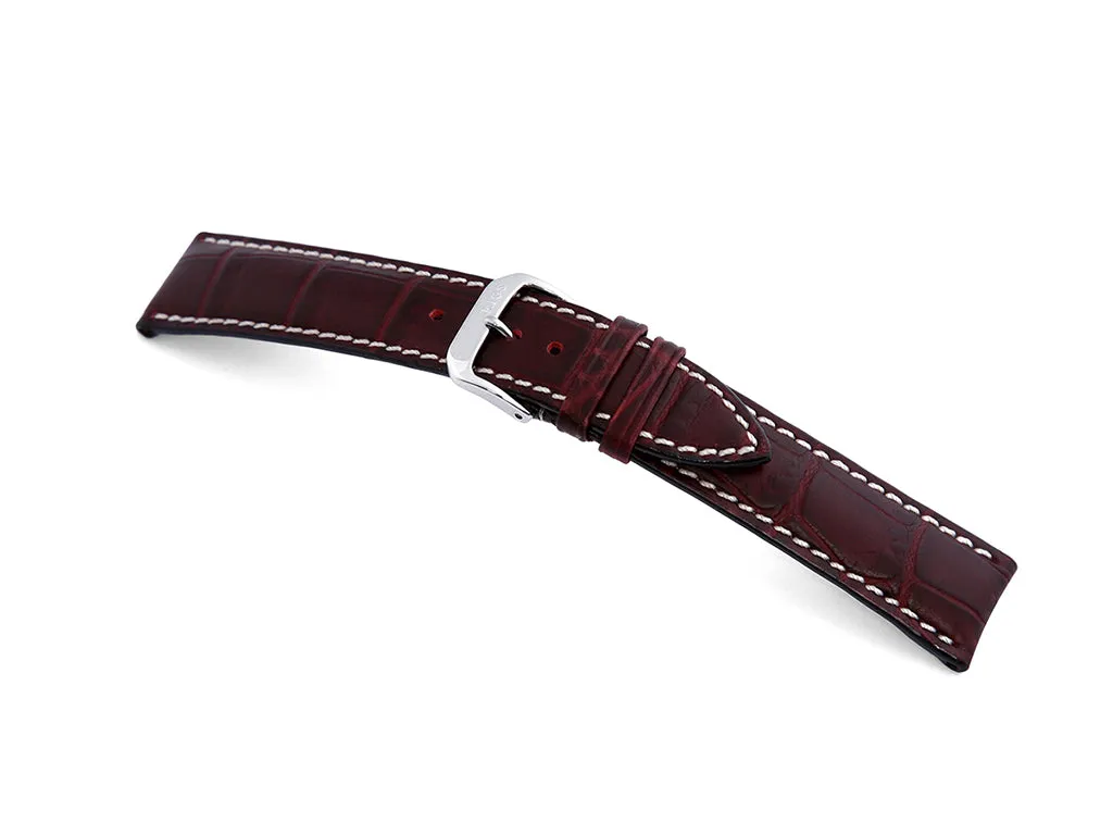 New Orleans - Burgundy - Alligator Grained