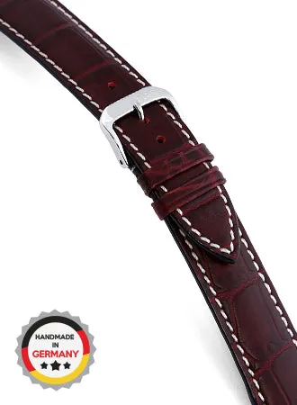 New Orleans - Burgundy - Alligator Grained