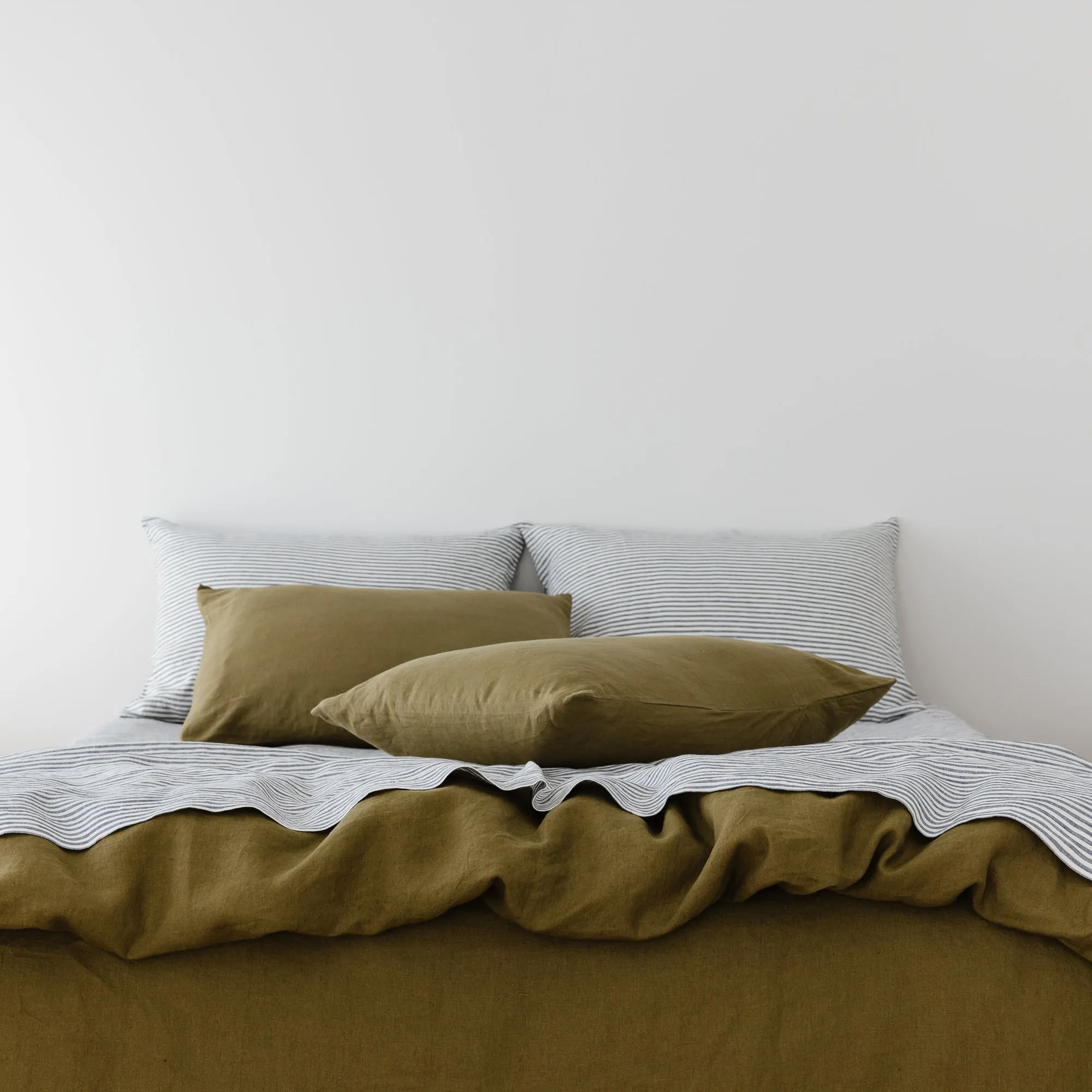 Olive Green Linen Duvet
