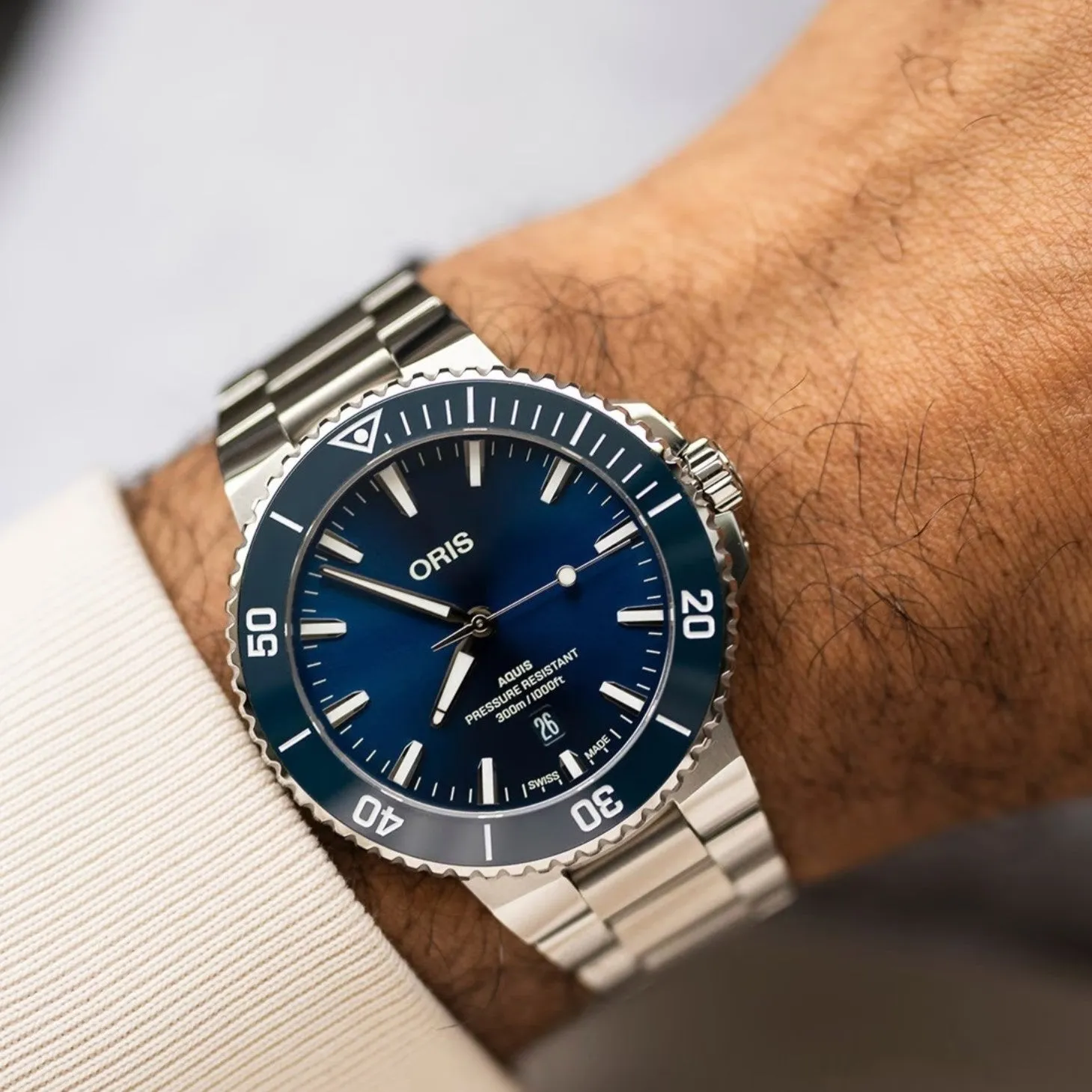 Oris Aquis Stainless Steel Automatic Men's Watch 0173377894135-0782304PEB