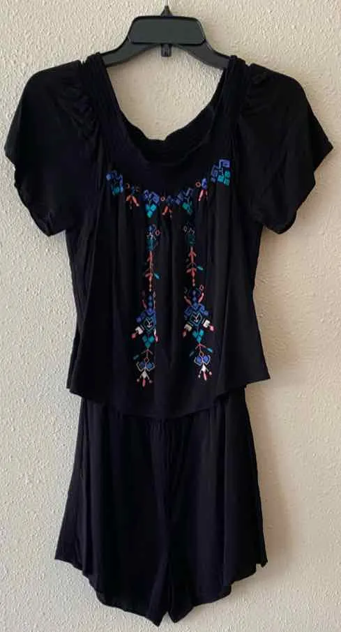 Parker Black Multi Size S Romper