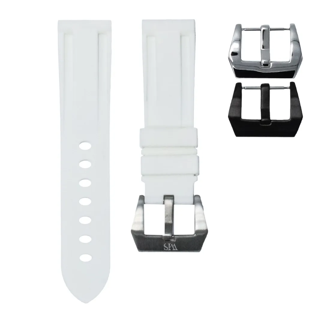Pearl White - Rubber Watch Strap For Tudor Grantour