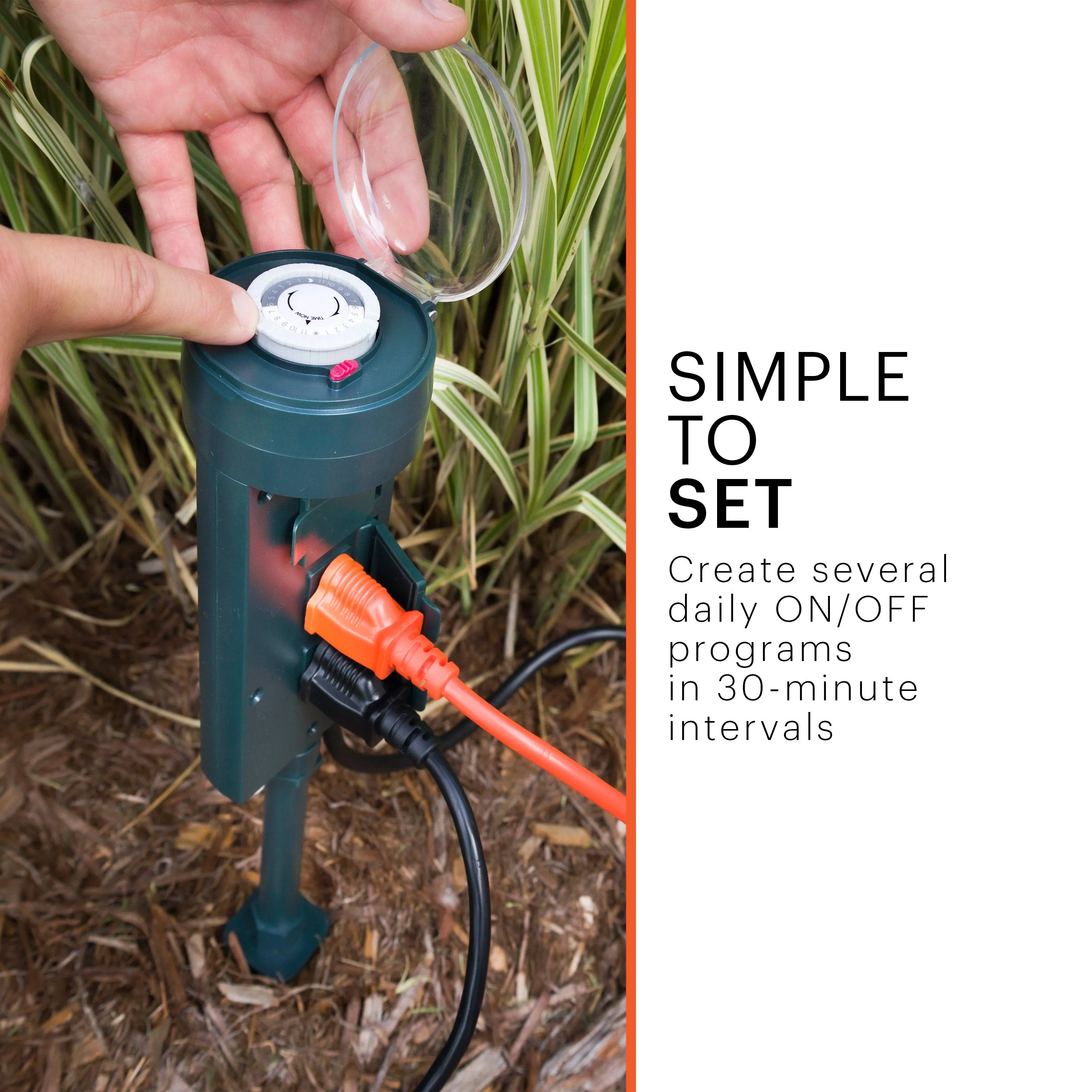 Power Gear 6-Outlet Yard Stake Timer, Green