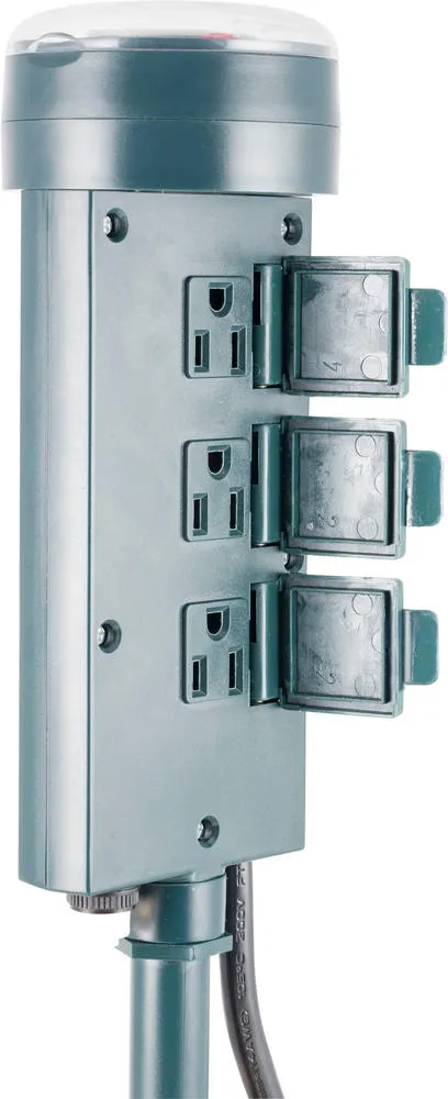 Power Gear 6-Outlet Yard Stake Timer, Green