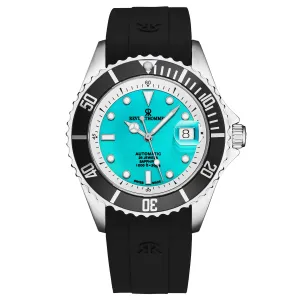 Revue Thommen Men's 'Diver' Green Dial Black Rubber Strap Swiss Automatic Watch 17571.2331